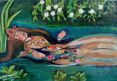 Sleeping Ophelia by Cinthya Picazo, Painting for Sale on Select