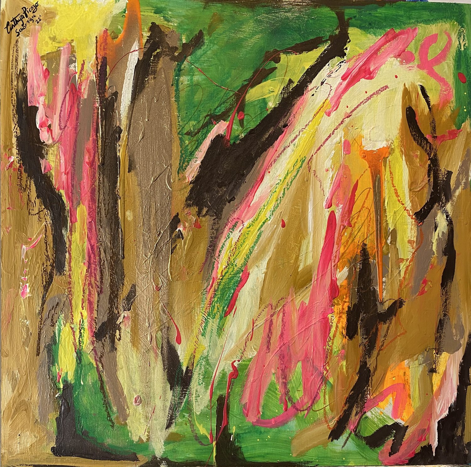 Abstract - Mister Tiger  🐅🎩 Cinthya Picazo Original painting for sale