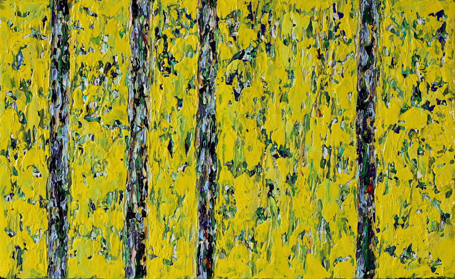 In between trunks II Pia Andersen Original painting for sale