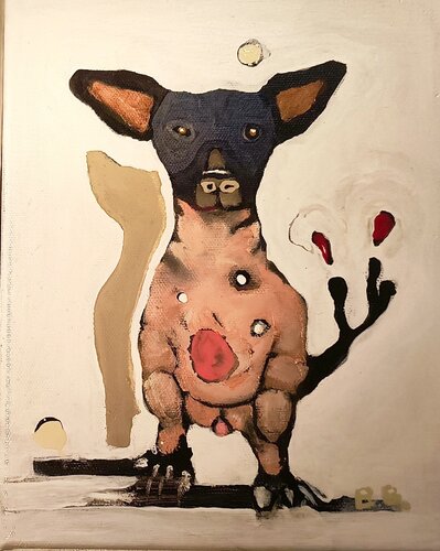 Eugene Epizote Besito Gottlieb Barnum Press! Lucha Libra by Brenda Barnum, Painting for Sale on Select