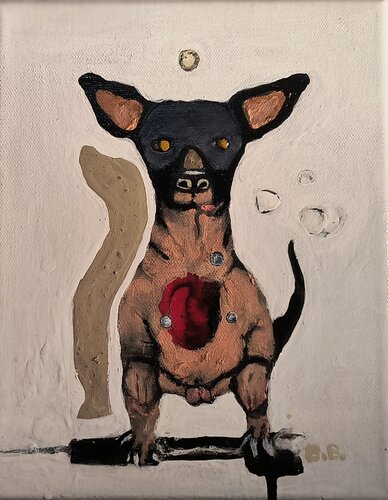 Ray D. Ation! Lucha Libra by Brenda Barnum, Painting for Sale on Select