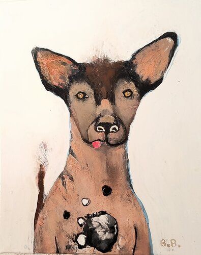 Eugene Episote Xoloitzquintle by Brenda Barnum, Painting for Sale on Select