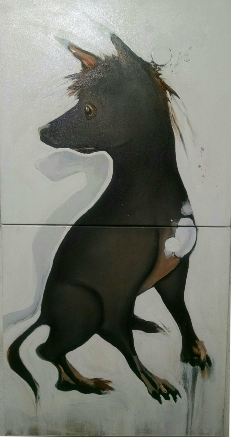 dogs of the Americas panel #8 Brenda Barnum Original painting for sale
