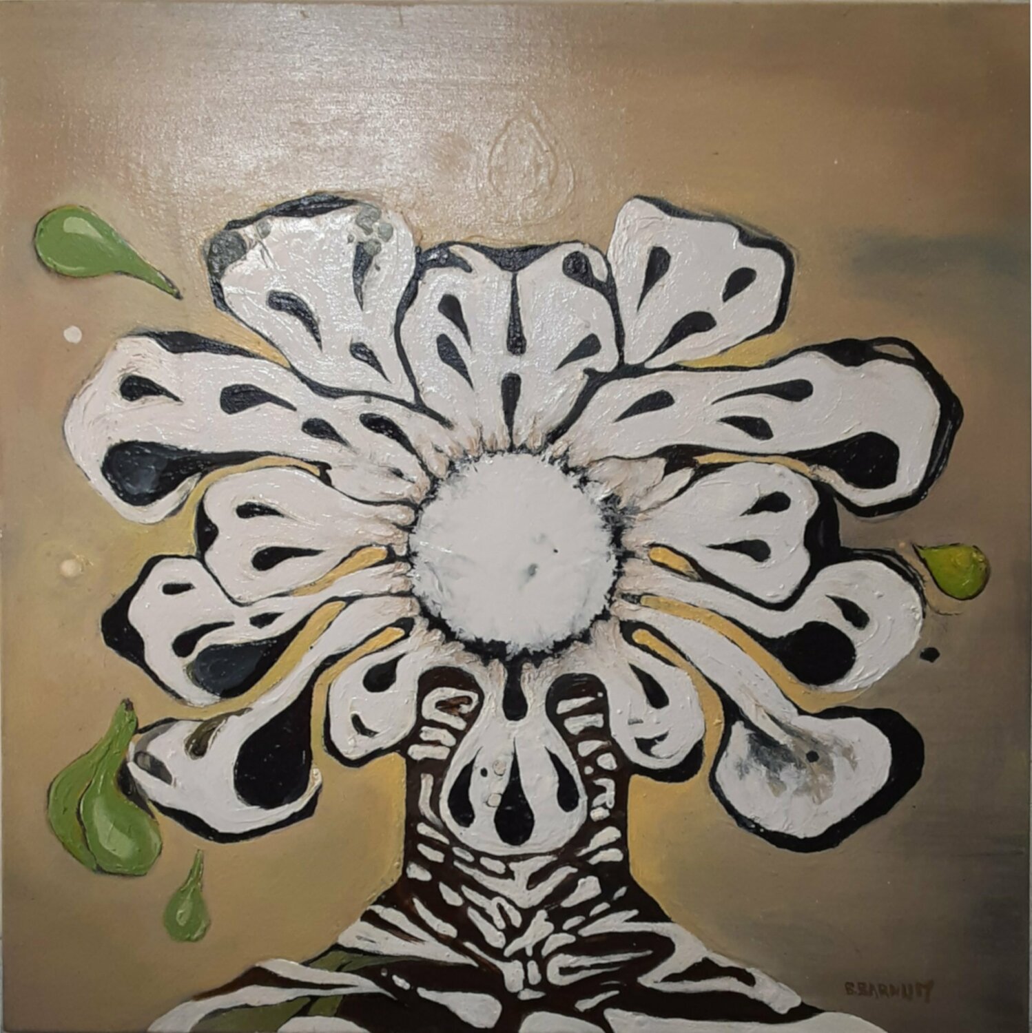 Chicago Flower #2 Brenda Barnum Original painting for sale