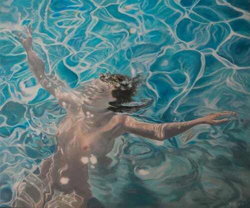 The Wondrous Waters II by Katerina Hatzi, Painting for Sale on Select