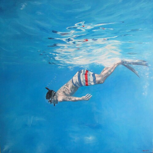 Summer Traveler by Katerina Hatzi, Painting for Sale on Select