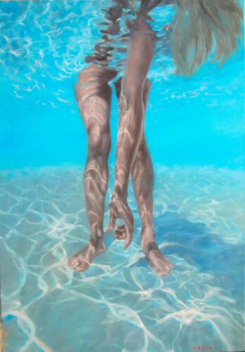 Infinite d' iridescences by Katerina Hatzi, Painting for Sale on Select