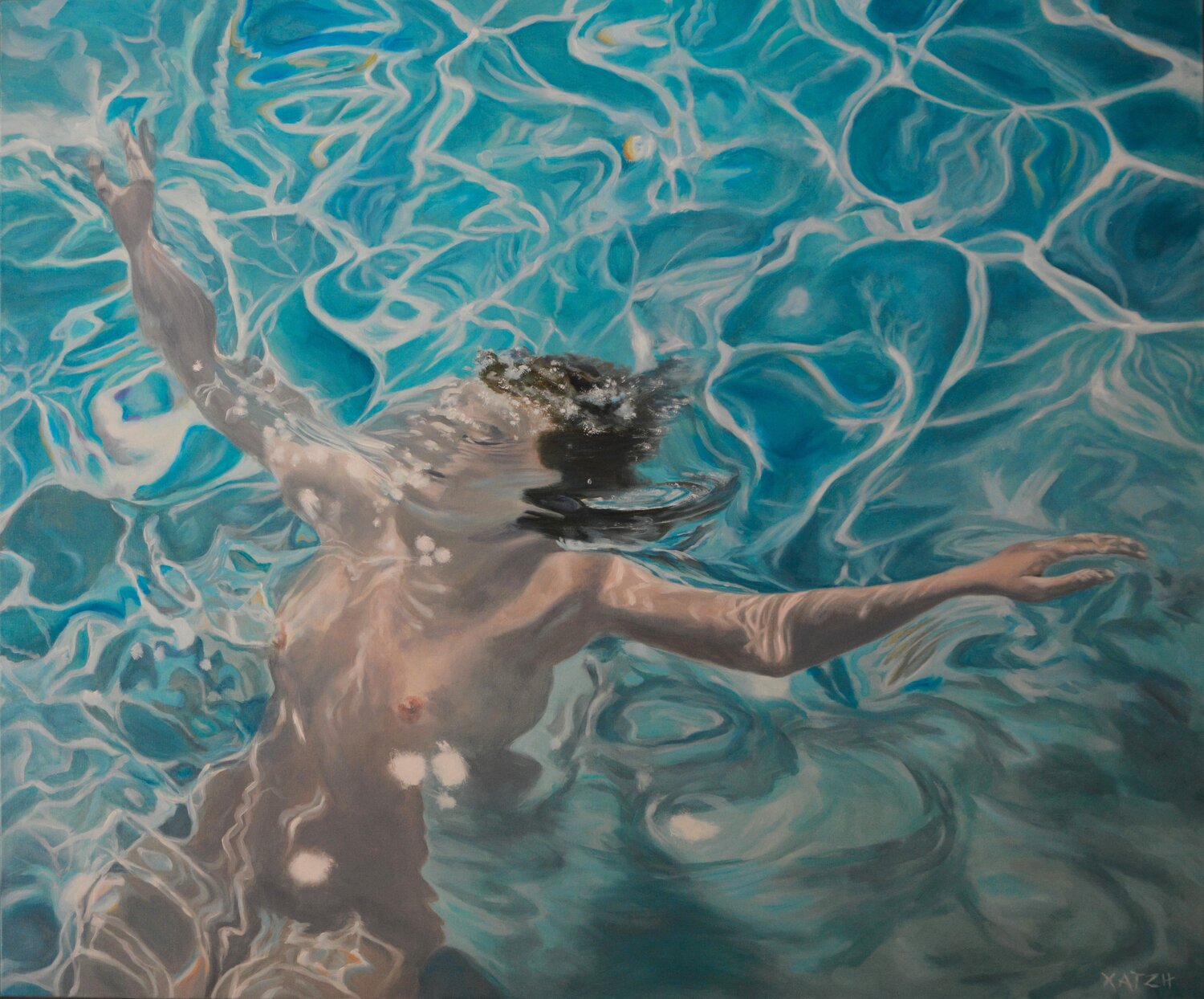 The Wondrous Waters II Katerina Hatzi Original painting for sale