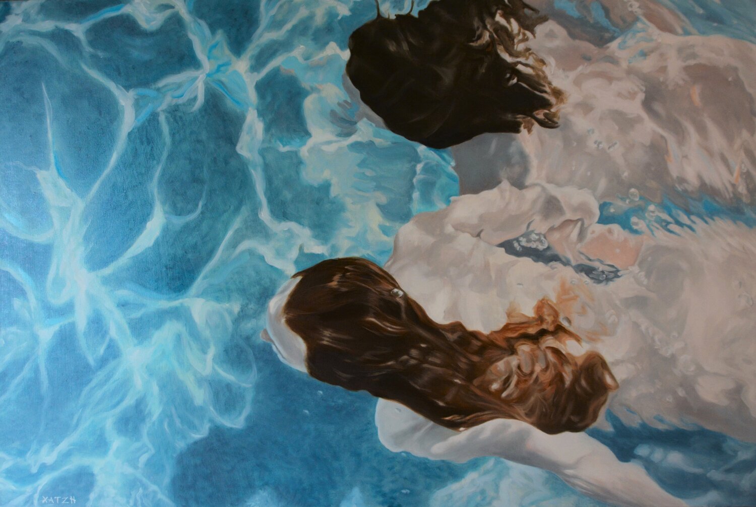 The Wondrous Waters III Katerina Hatzi Original painting for sale
