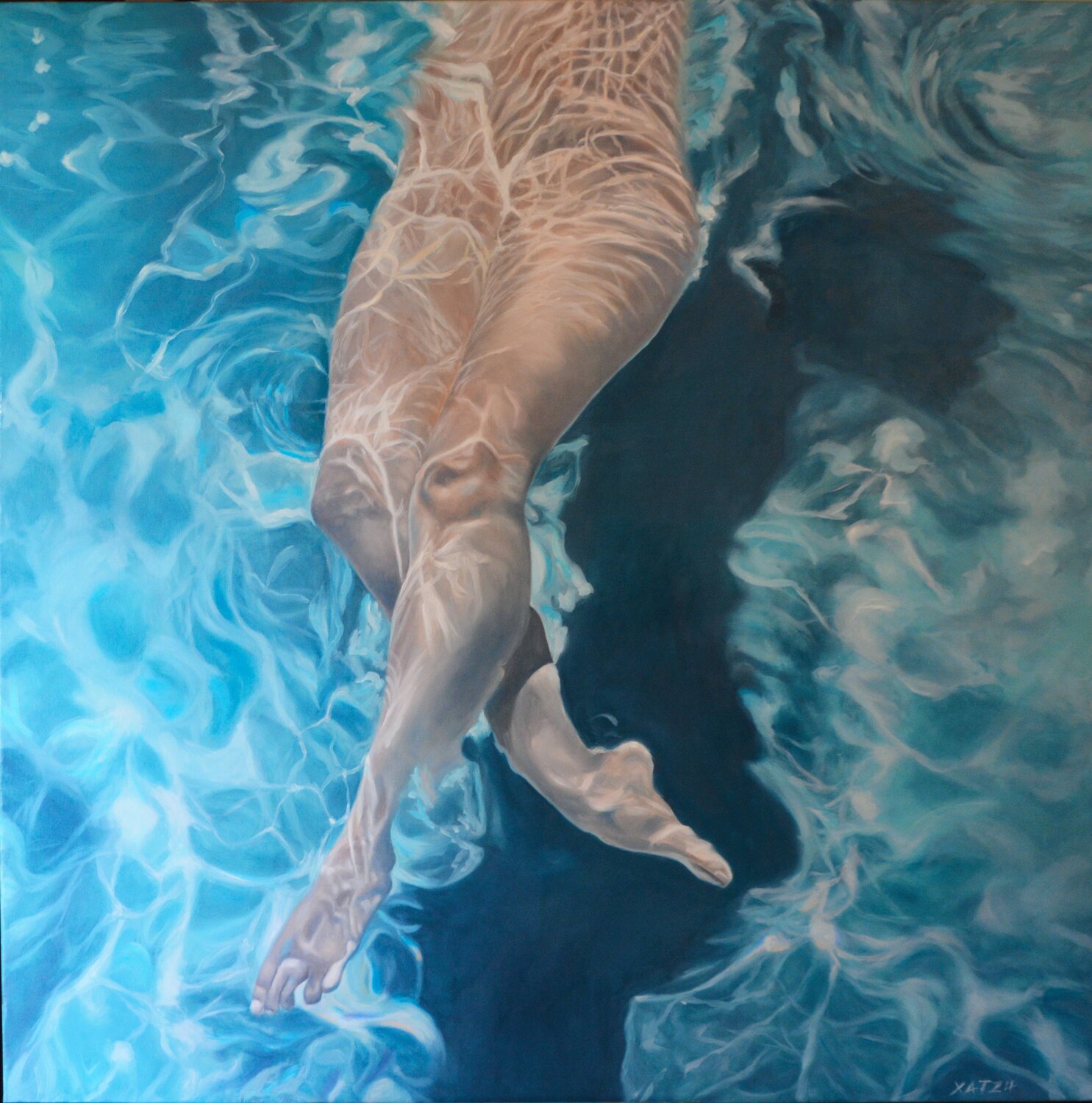 The Wondrous Waters I Katerina Hatzi Original painting for sale