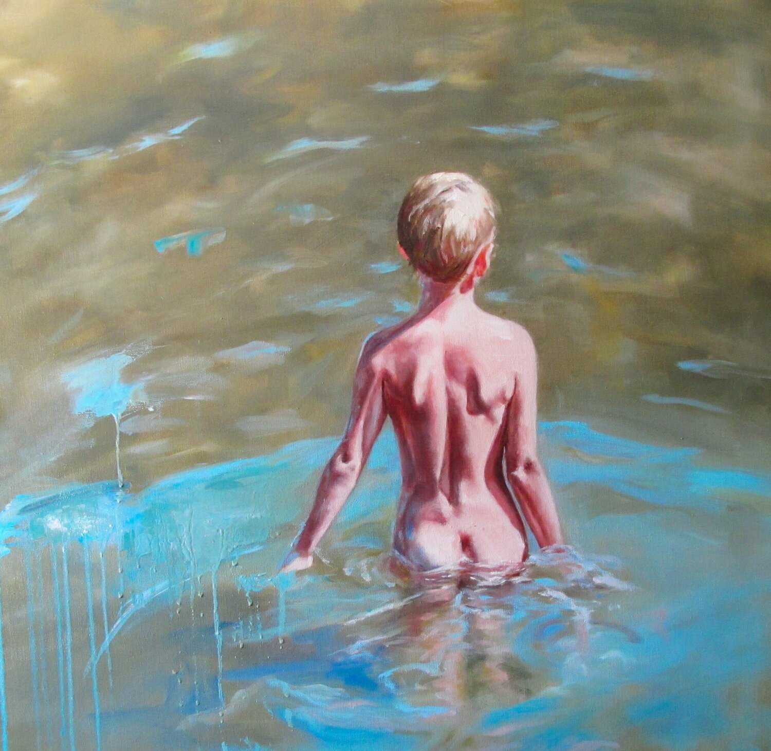 You can not step into the same river twice Katerina Hatzi Original painting for sale
