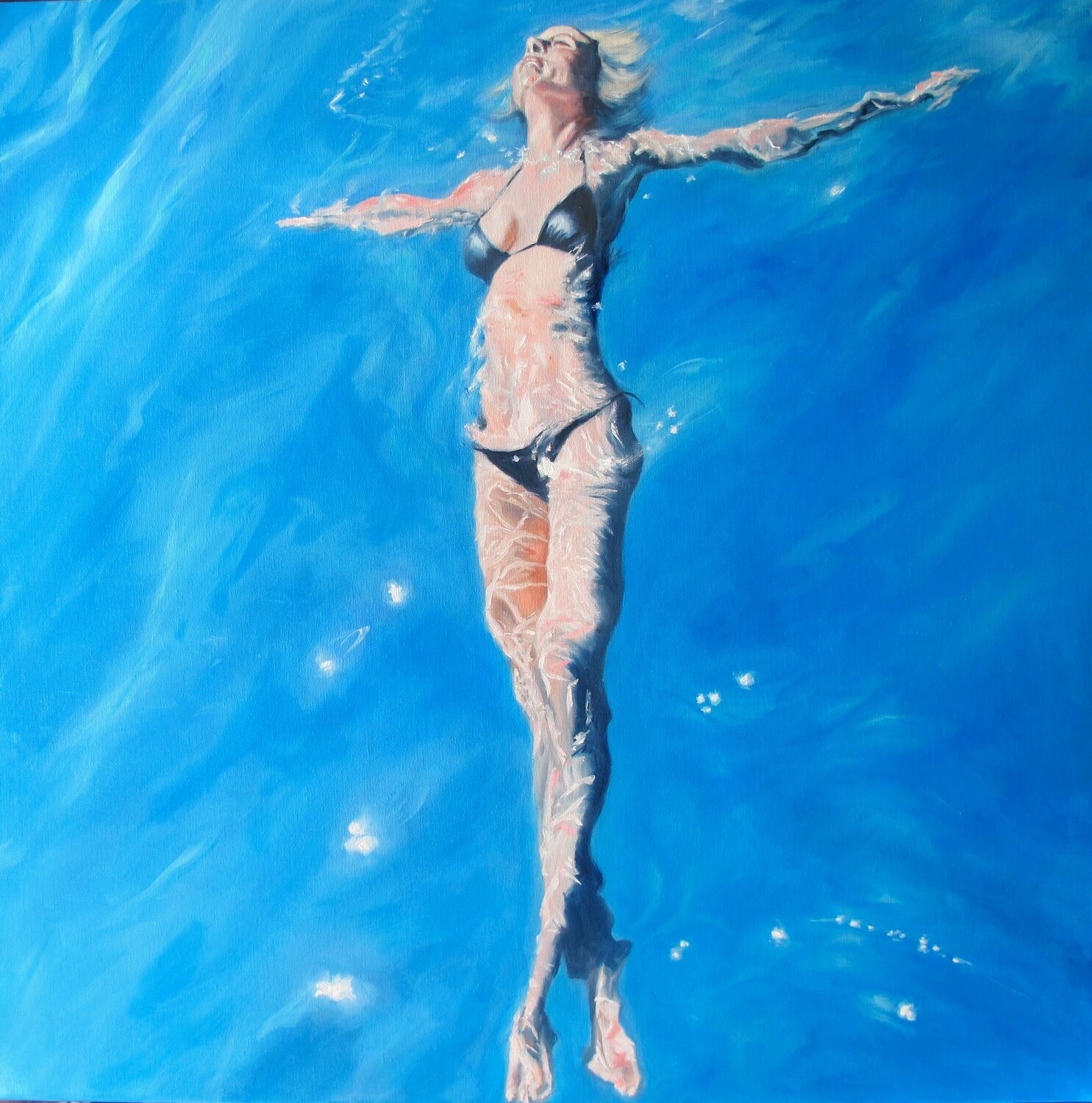 Crucifixion Katerina Hatzi Original painting for sale