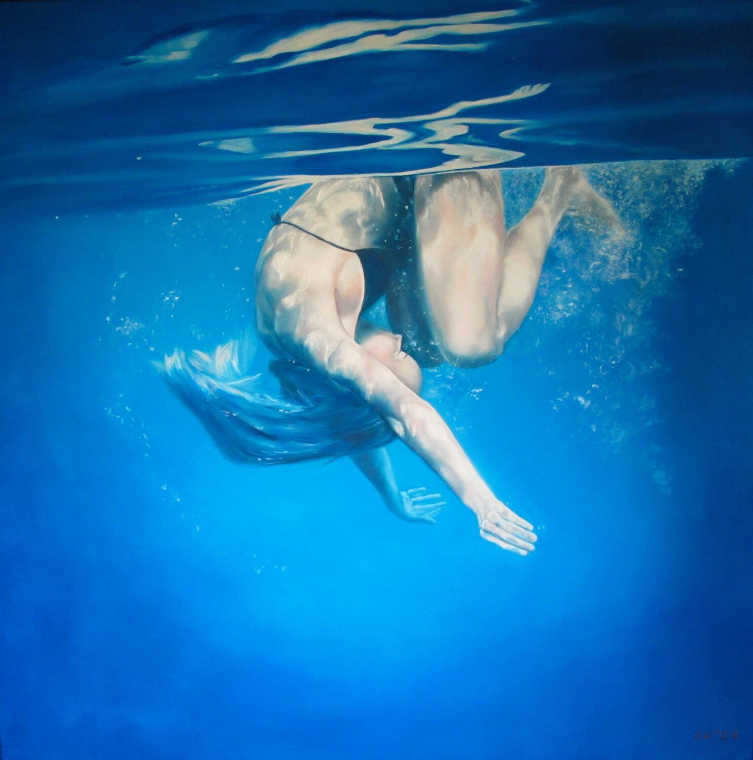 Rêverie de l'eau Katerina Hatzi Original painting for sale