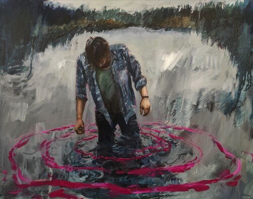 The Echo of Actions by Janna Prinsloo, Painting for Sale on Select