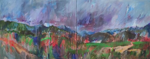 Hawequas Mountains by Janna Prinsloo, Painting for Sale on Select