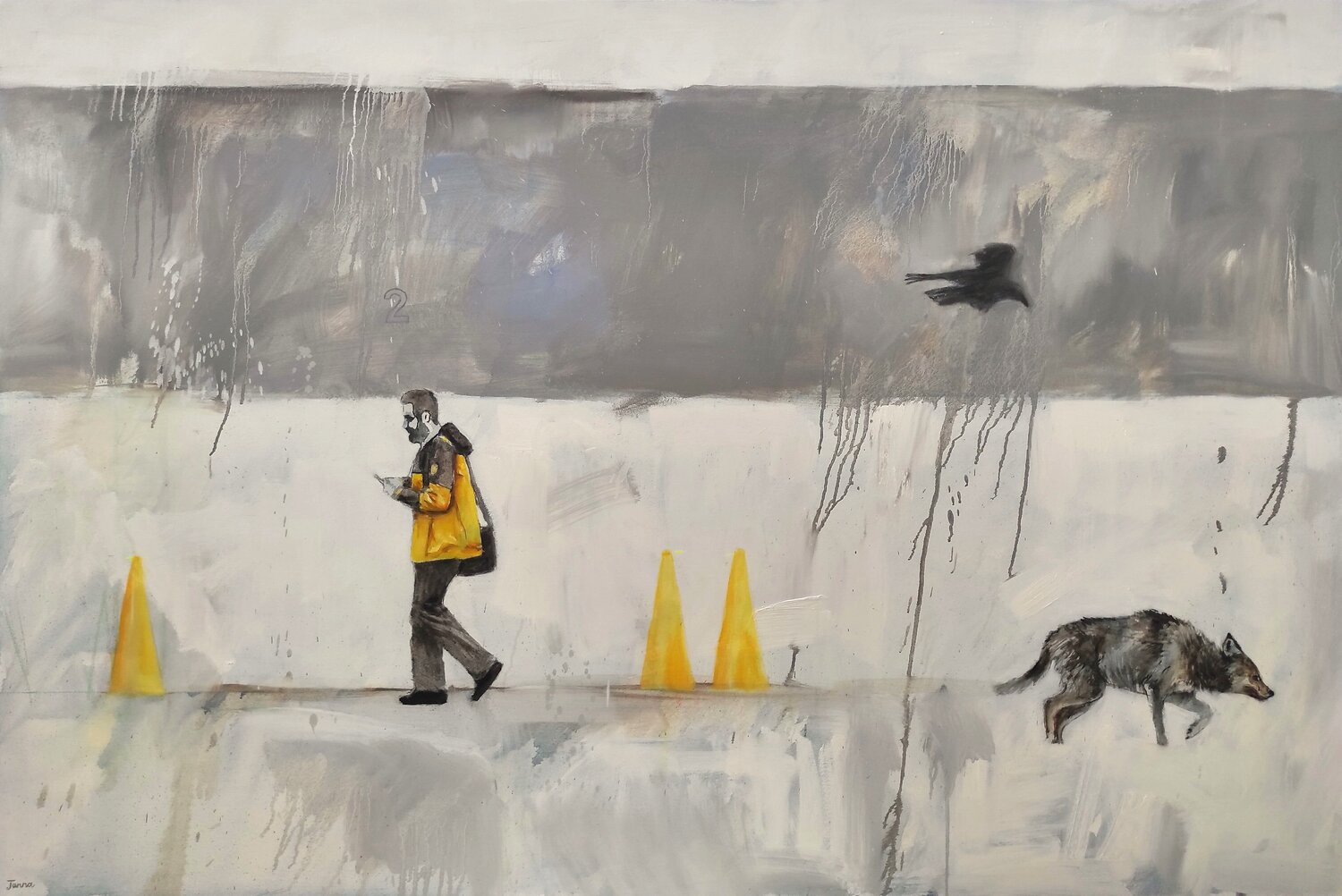 Don't Turn Your Back Janna Prinsloo Original painting for sale