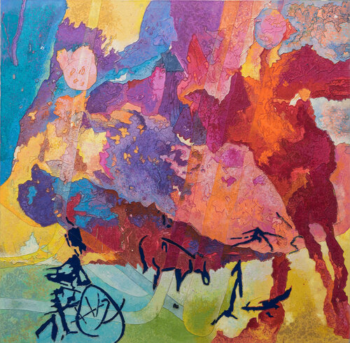 Gehen im Gleichmaß by Erika Seywald, Painting for Sale on Select