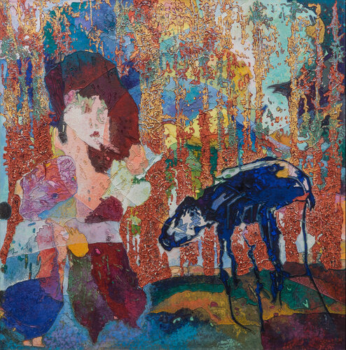 Rotkäppchens Ruf in die Gegenwart by Erika Seywald, Painting for Sale on Select