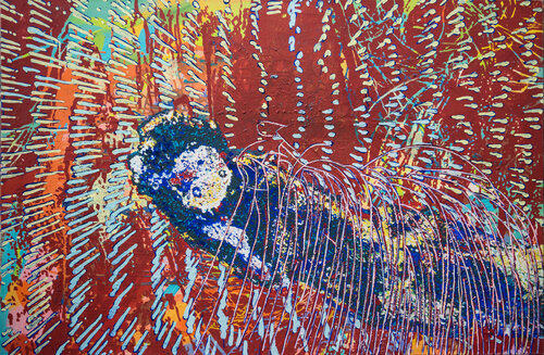Einsames Wesen in seiner Schutzhülle by Erika Seywald, Painting for Sale on Select