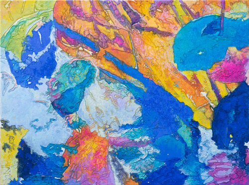 Begegnungen und Ereignisse im Tal der sphärischen Phänomene 3 by Erika Seywald, Painting for Sale on Select