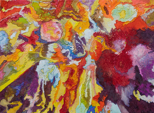 Begegnungen und Ereignisse im Tal der sphärischen Phänomene 9 by Erika Seywald, Painting for Sale on Select