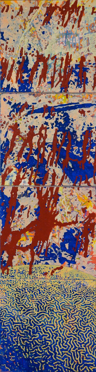 Zeichen und Wege,  Flucht und Veränderung Erika Seywald Original painting for sale