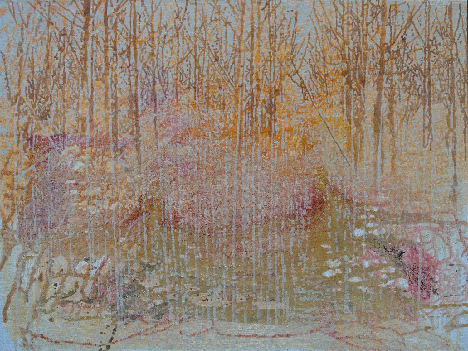 Wachstum und Spuren der Erinnerung 3 Erika Seywald Original painting for sale