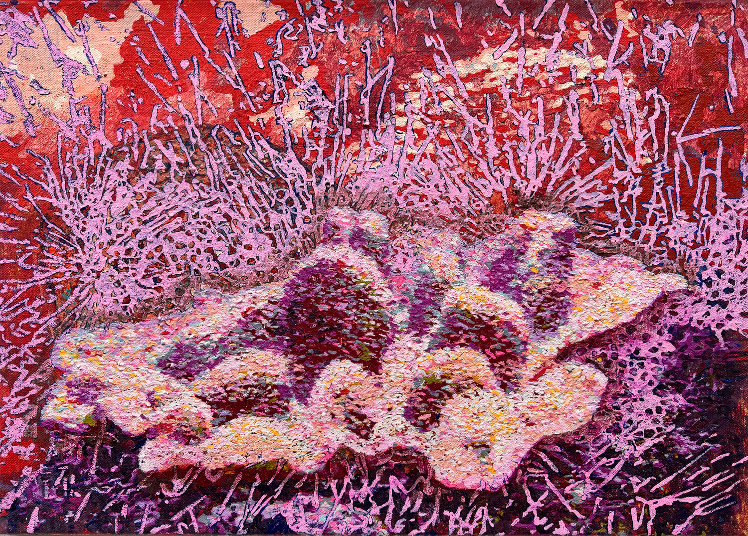 Leuchten der verborgenen Riffe Erika Seywald Original painting for sale