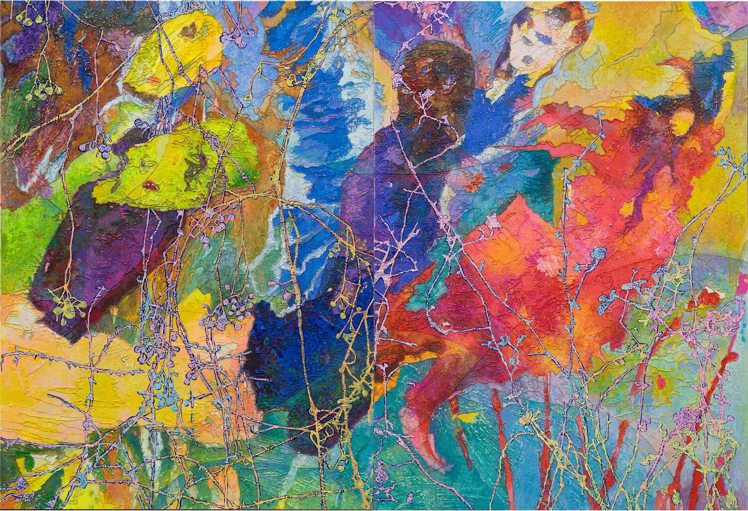 Gespräche zum Vergessen der Zeit Erika Seywald Original painting for sale