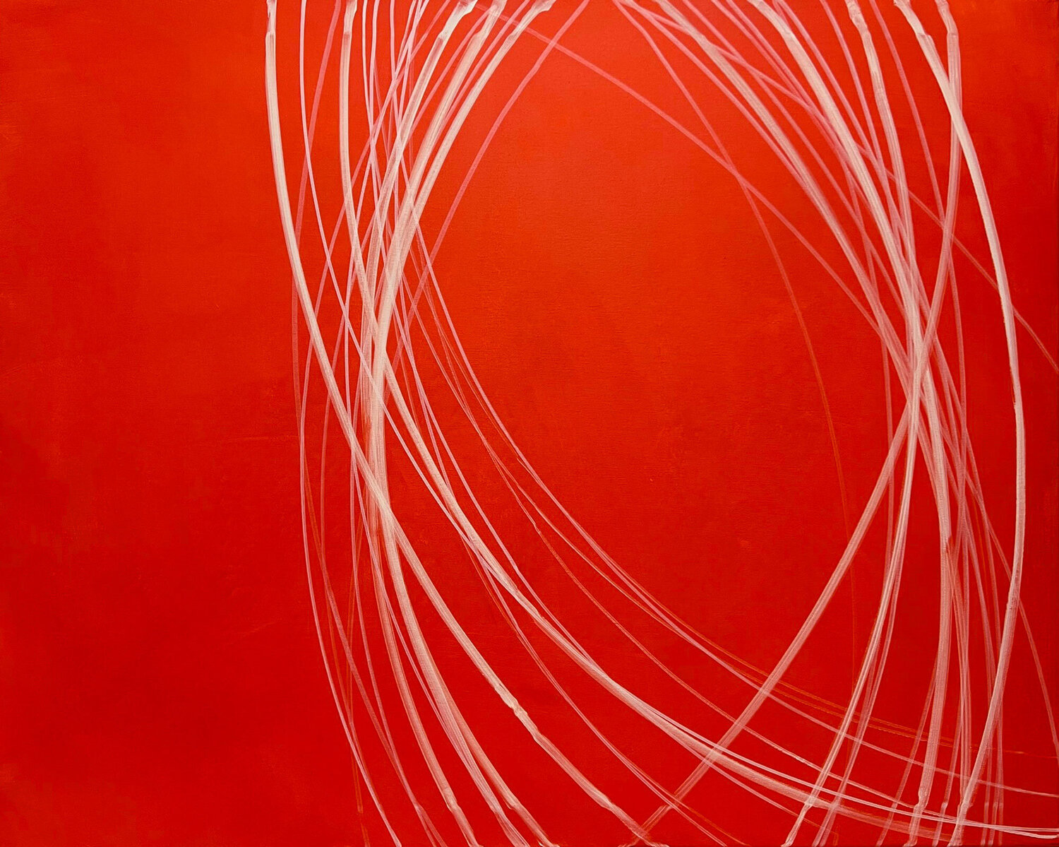 Orbital in Red Jelena Antic Original painting for sale