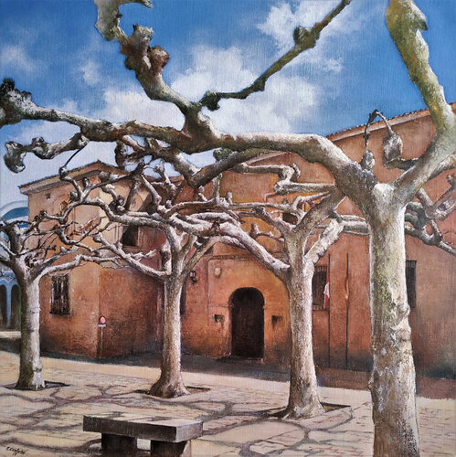 Plaza de Viriato-Zamora by Tomás Castaño, Painting for Sale on Select