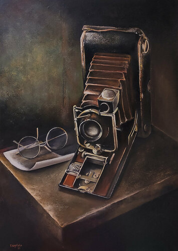 Estudio de fotógrafo by Tomás Castaño, Painting for Sale on Select
