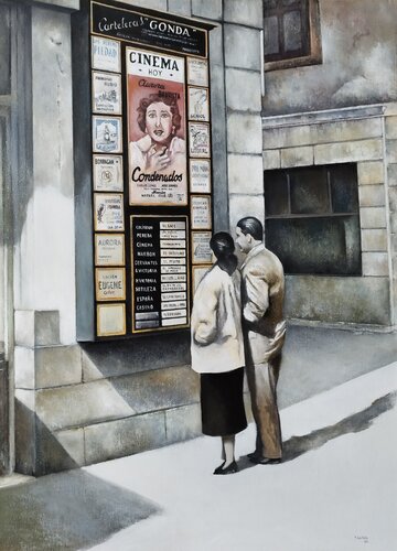 CARTELERA DE CINES by Tomás Castaño, Painting for Sale on Select