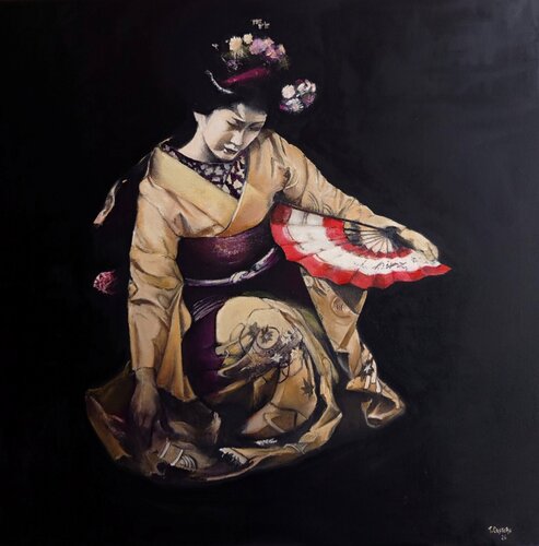 Geisha-1 by Tomás Castaño, Painting for Sale on Select