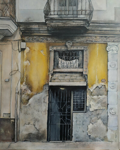 Cierre de seguridad by Tomás Castaño, Painting for Sale on Select