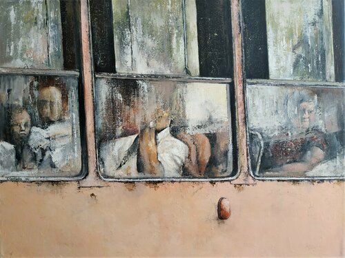 Viajando en camello by Tomás Castaño, Painting for Sale on Select
