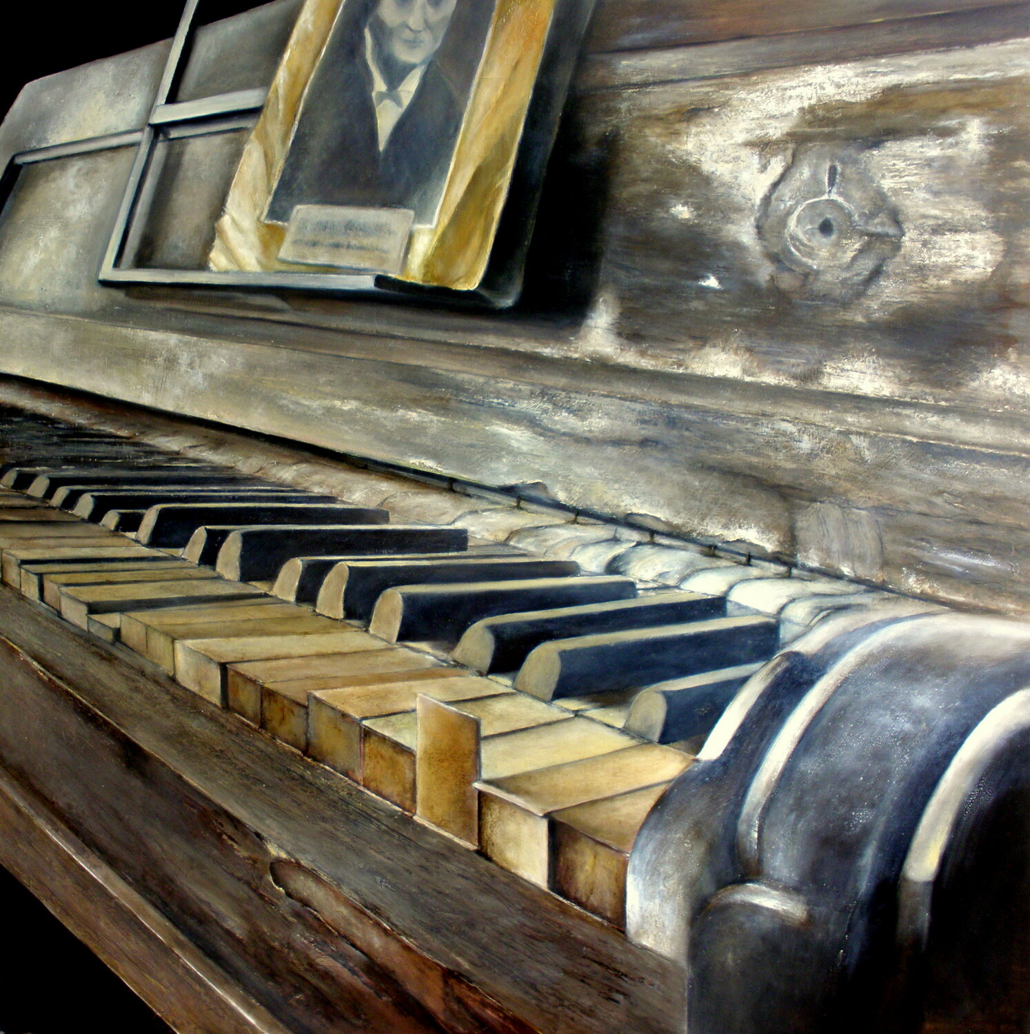 El viejo piano Tomás Castaño Original painting for sale