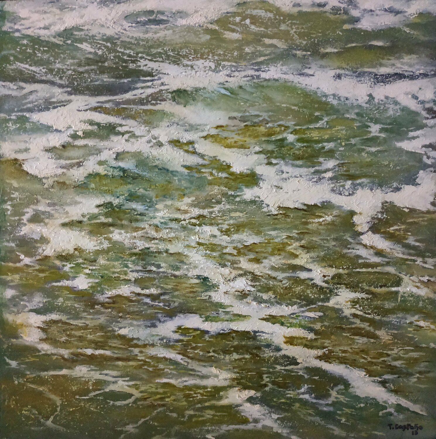 Mar en movimiento 1 Tomás Castaño Original painting for sale