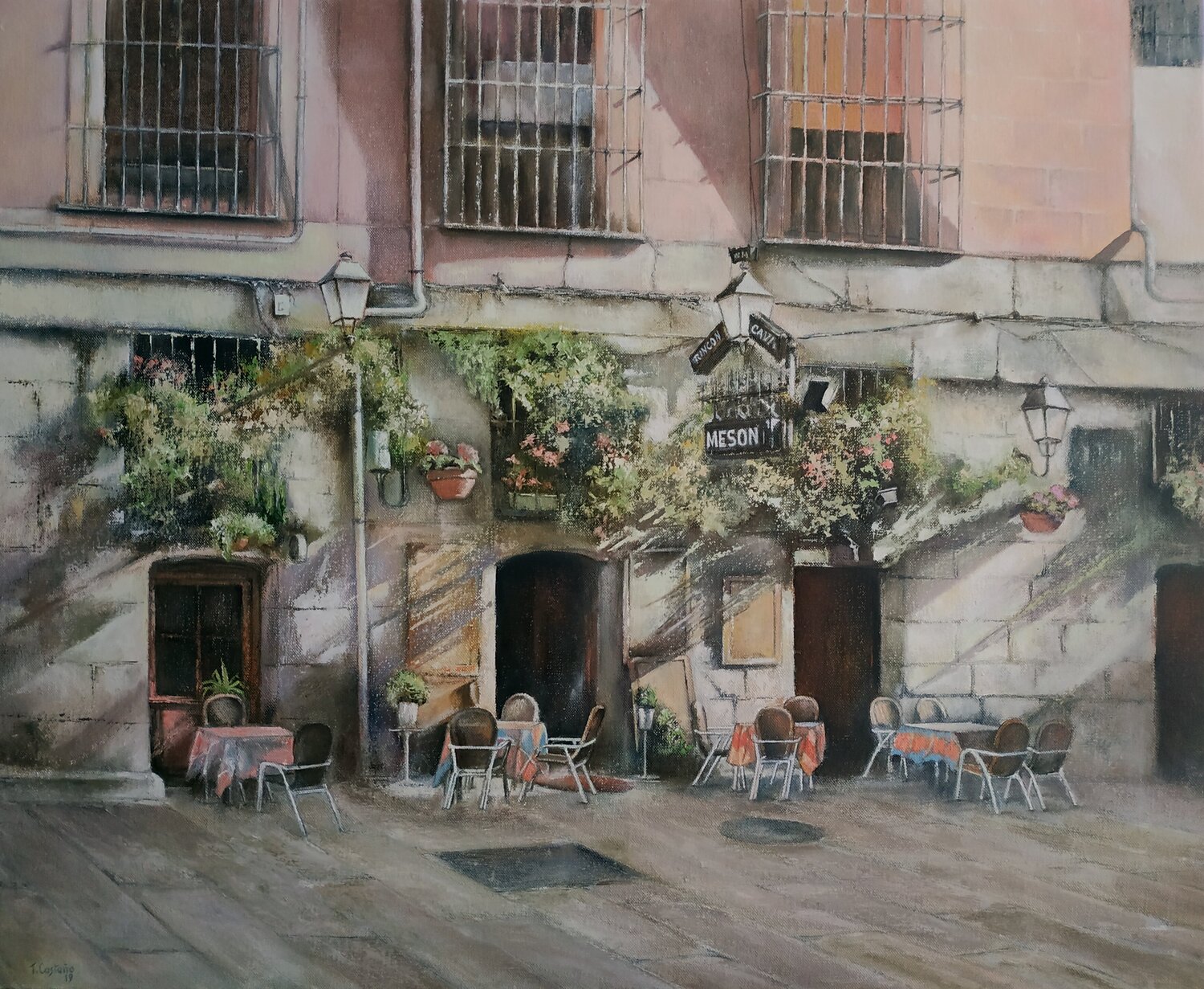 Rincón de la Cava- Madrid Tomás Castaño Original painting for sale
