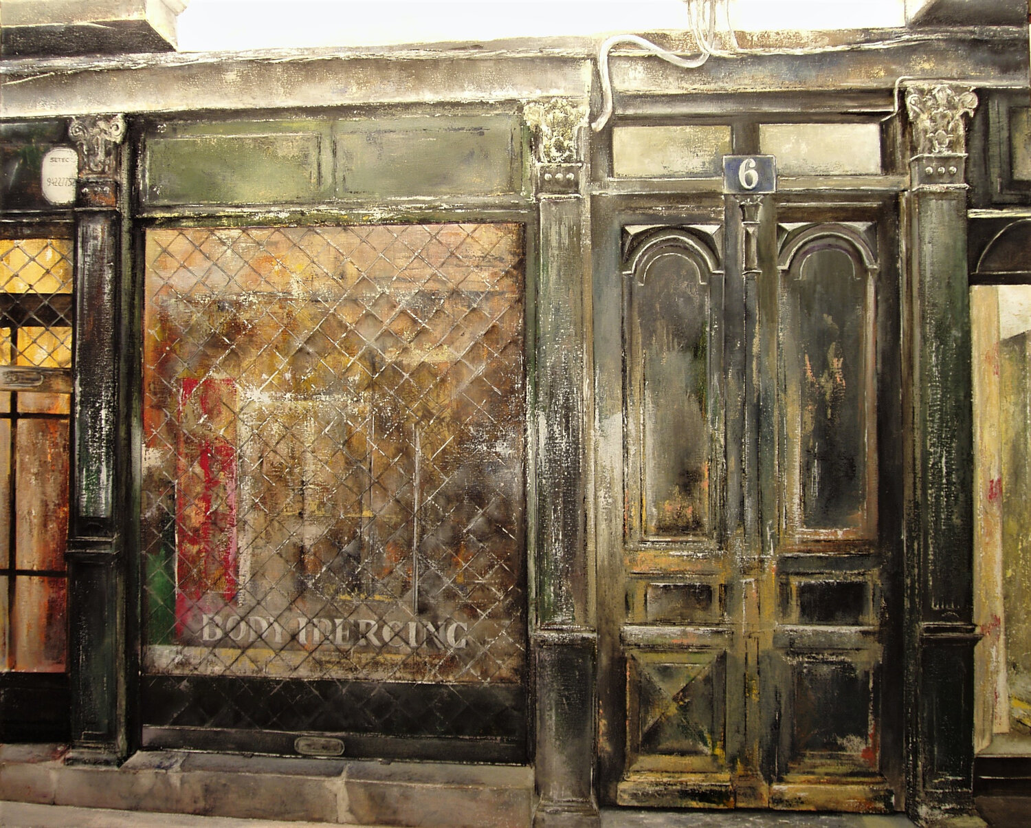 El escaparate Tomás Castaño Original painting for sale