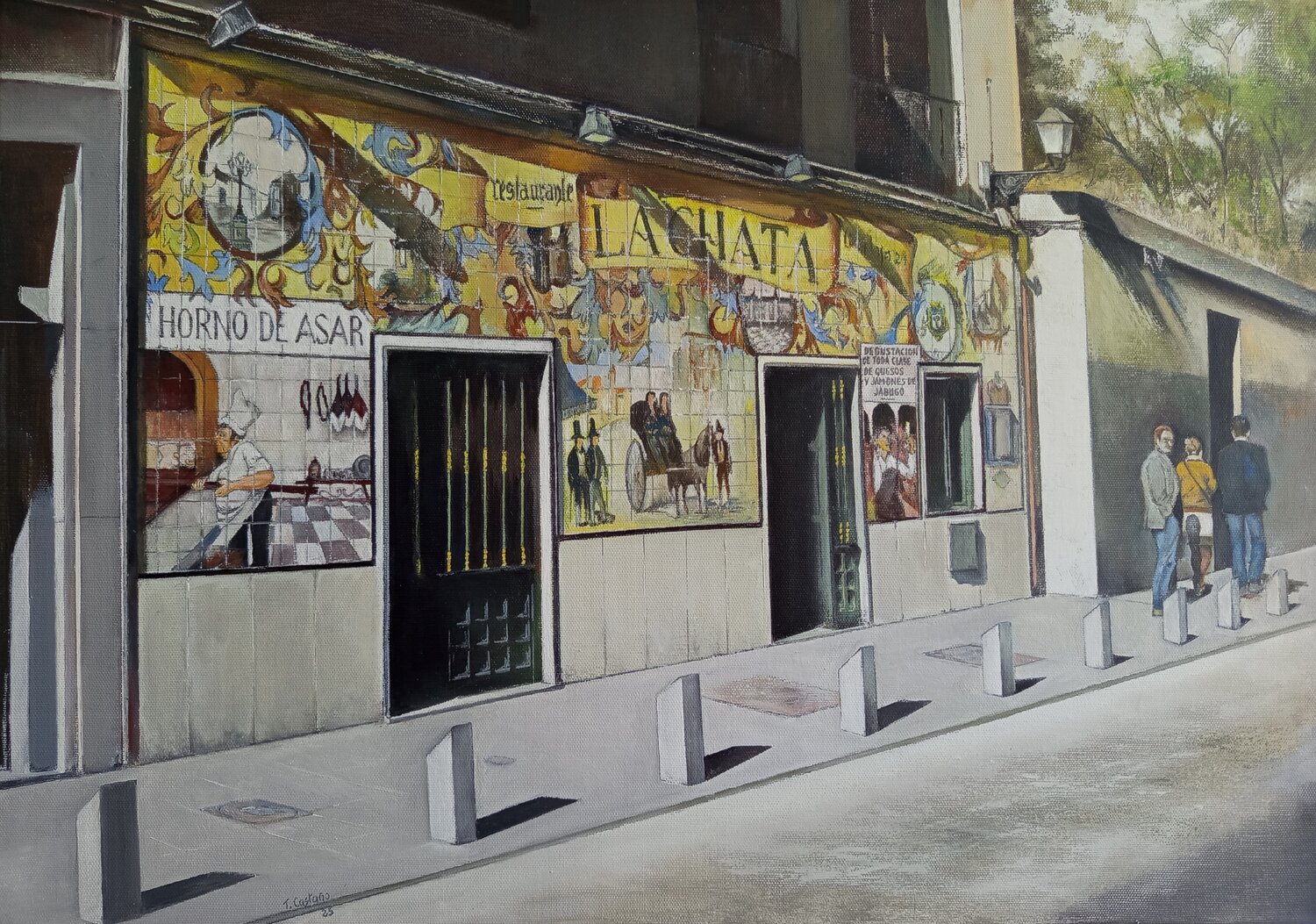 Restaurante La Chata- Madrid Tomás Castaño Original painting for sale