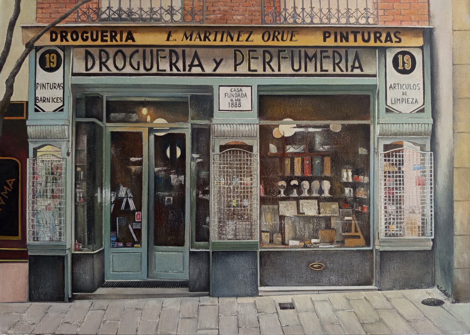 Drogueria E. Martínez Orúe-Madrid Tomás Castaño Original painting for sale