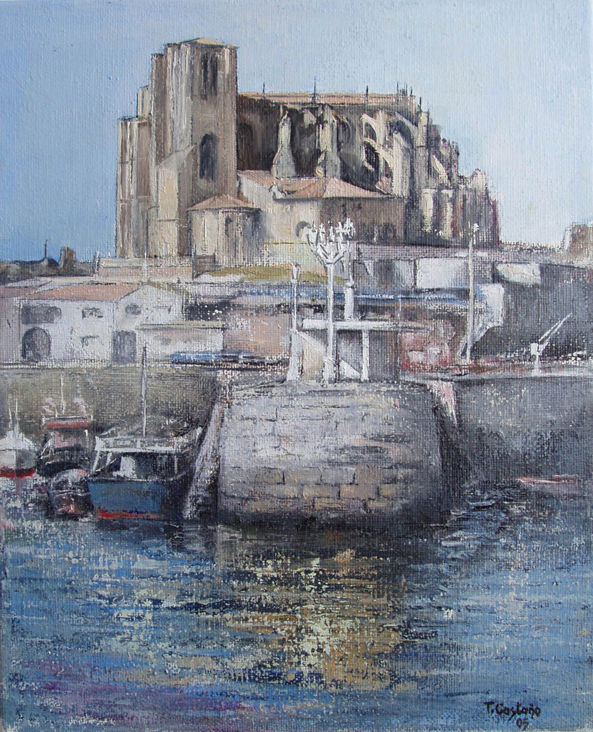 Castro Urdiales-Puerto Tomás Castaño Originalgemälde zu verkaufen