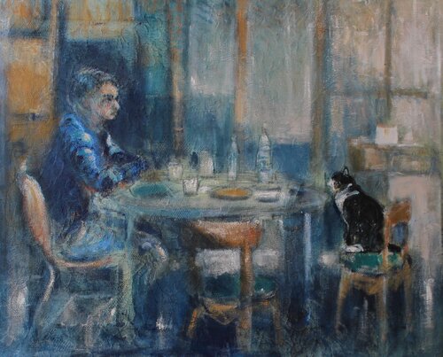 Sguardi felini by Simone Butturini, Painting for Sale on Select