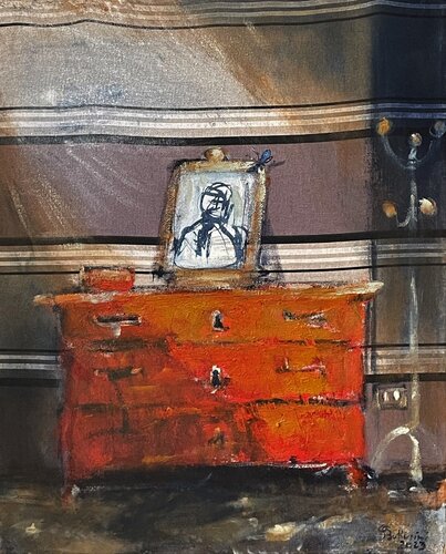 Trumeau rosso by Simone Butturini, Painting for Sale on Select
