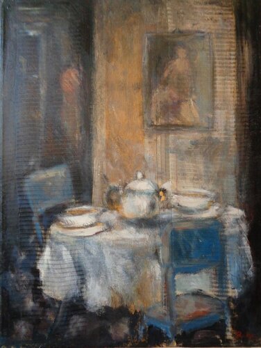 Cena Intima by Simone Butturini, Painting for Sale on Select