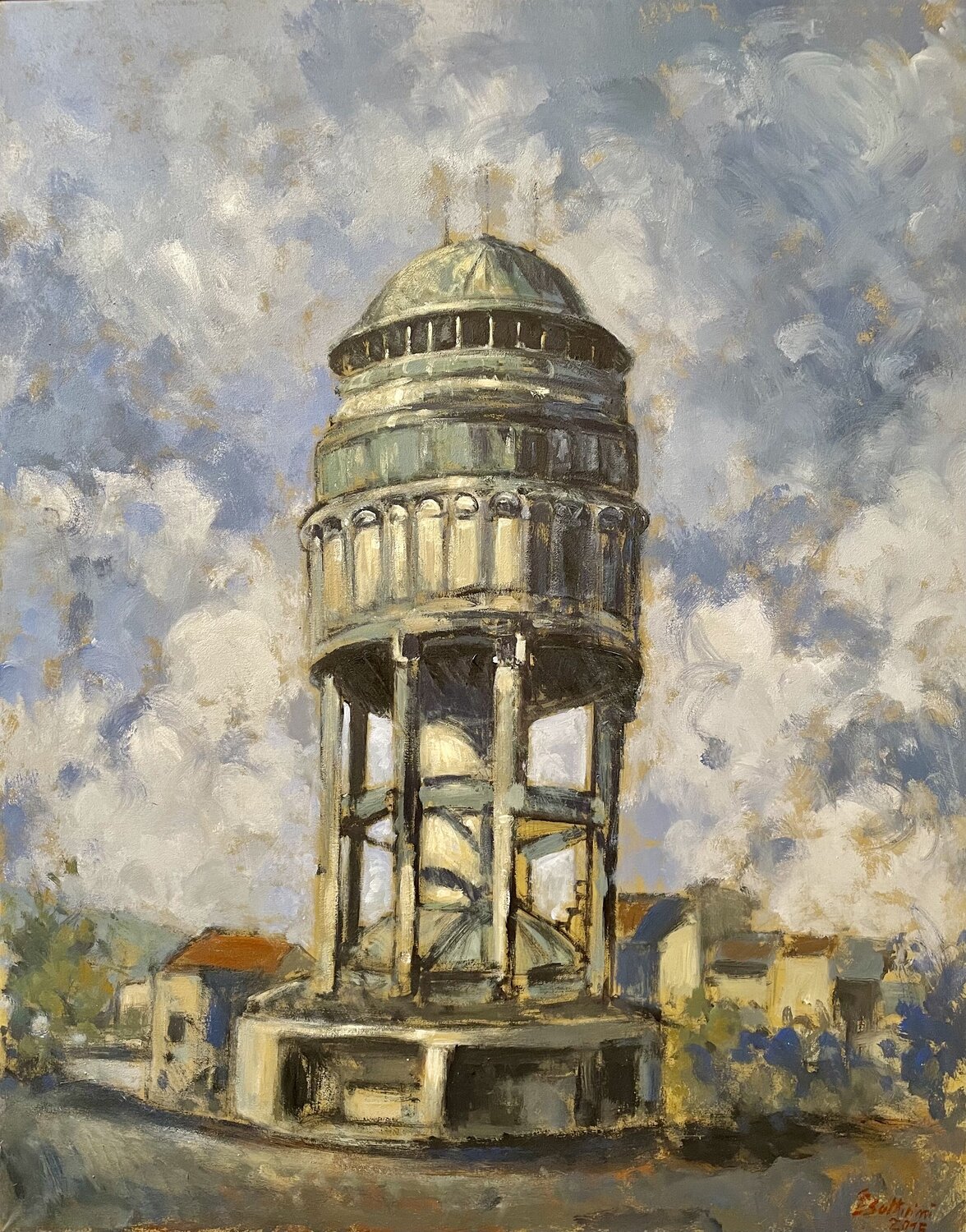 Torre Verde Simone Butturini Original painting for sale