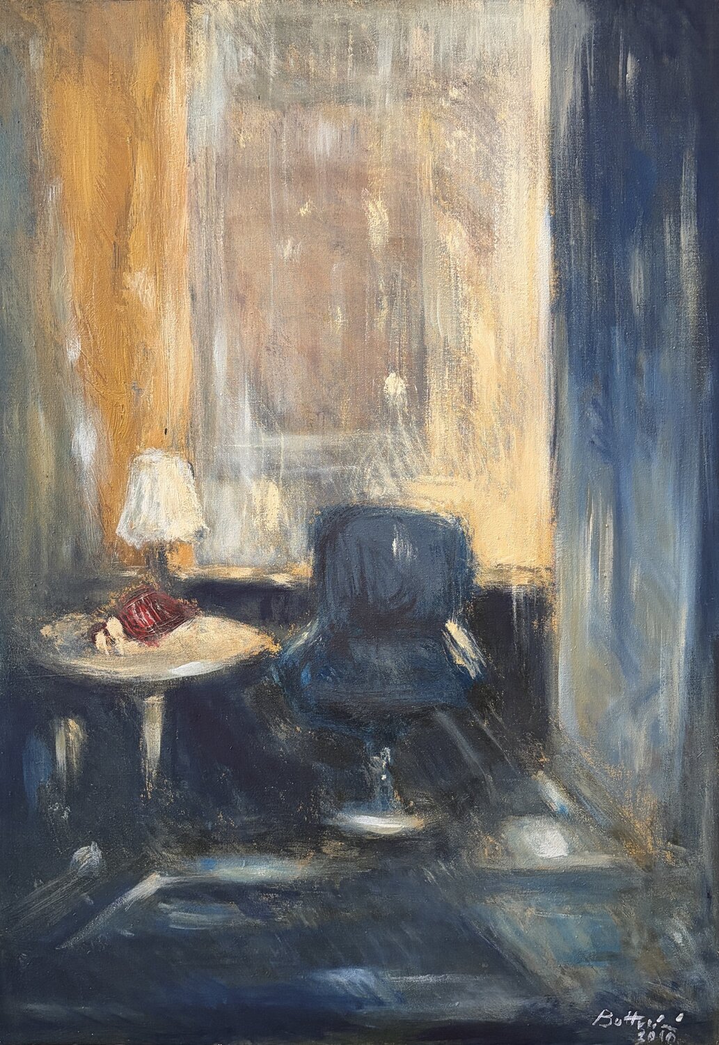 Berlin Hotel l'ora bleu Simone Butturini Original painting for sale