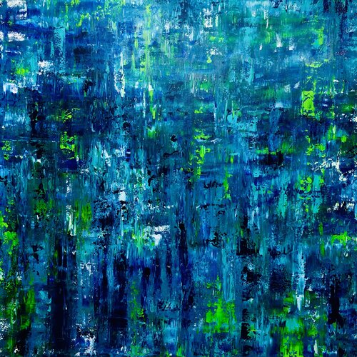 Cascade abstraite - Peinture Originale en Acrylique | Art Contemporain by Cristina Stefan, Painting for Sale on Select