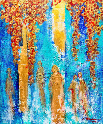 Rencontres fortuites by Cristina Stefan, Painting for Sale on Select